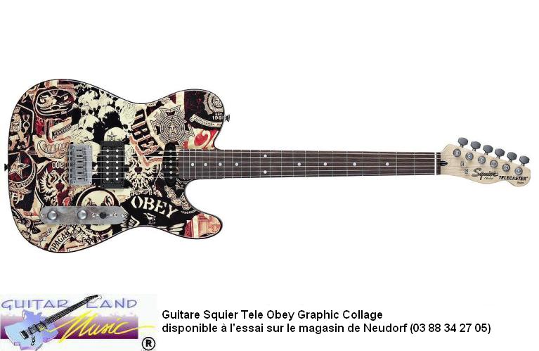 Guitare Squier Tele Obey Graphic Collage